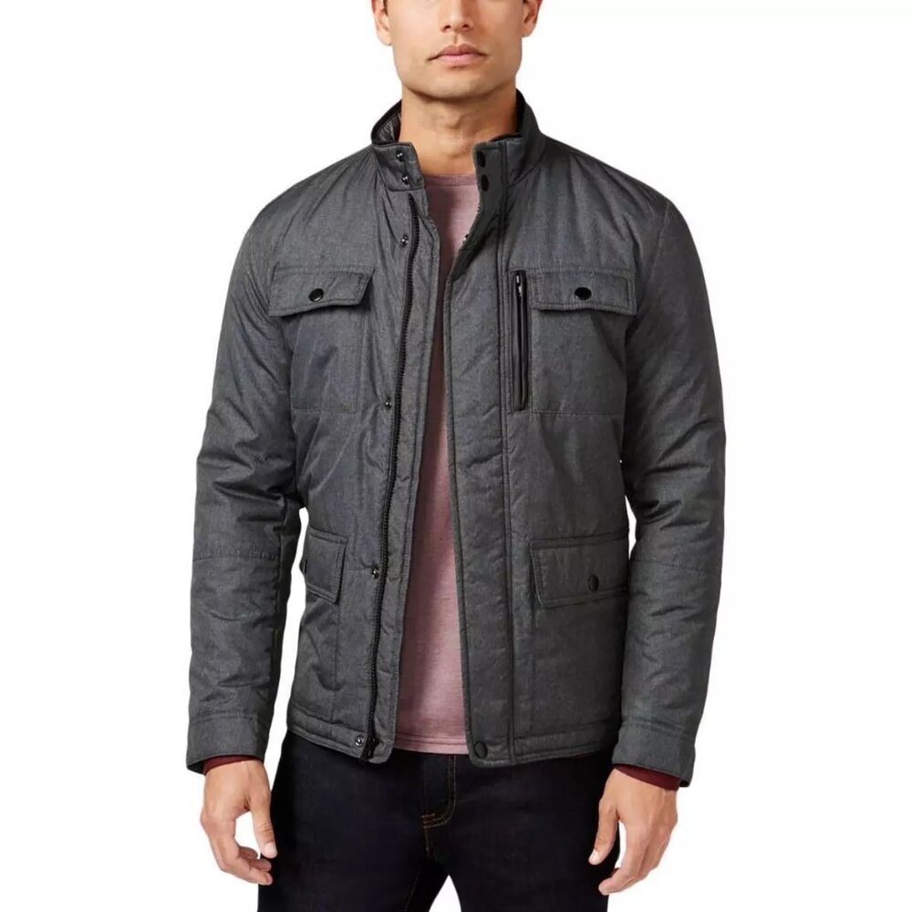 Alfani Men's Charcoal Gray Slim Fit Outerwear Jacket